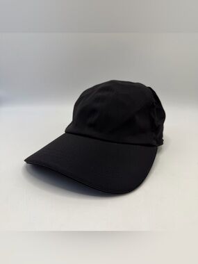 🚫SOLD - NO AVAILABLE Lululemon Black Running Cap Hat Ponytail Open Back Womens